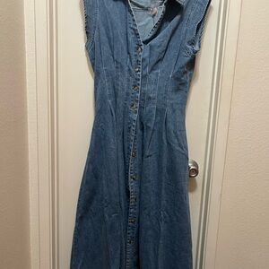 Flying Tomato Blue Denim Midi Dress